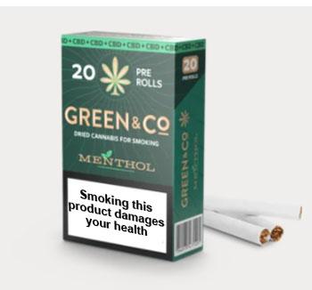 GreenCo Mint CBD Hemp Pre Rolled Cigarettes GreenCo 350x