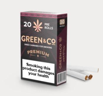 GreenCo Premium CBD Hemp Pre Rolled Cigarettes GreenCo 350x
