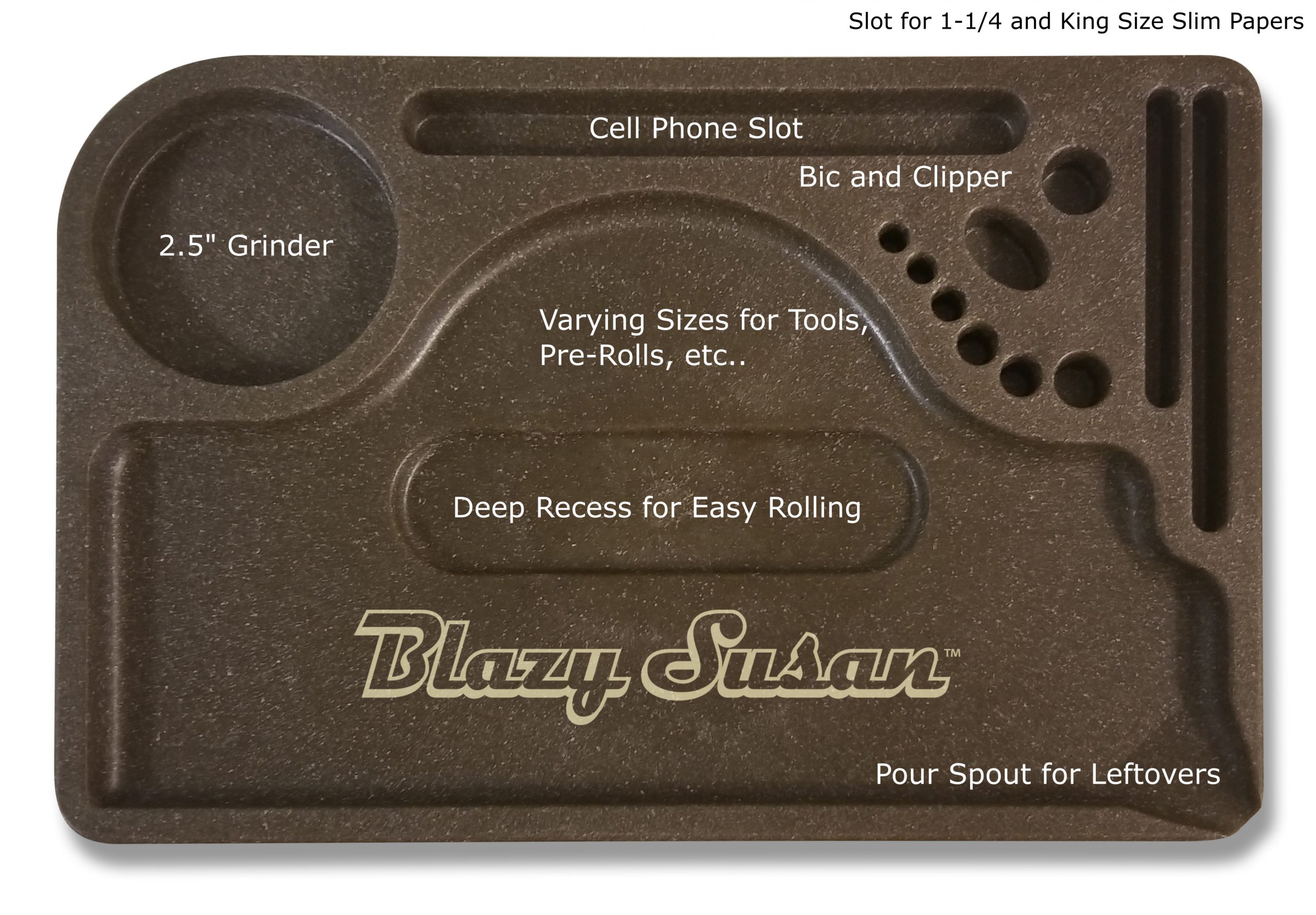 Blazy Susan Hemp Rolling Tray TRAY042 3 scaled