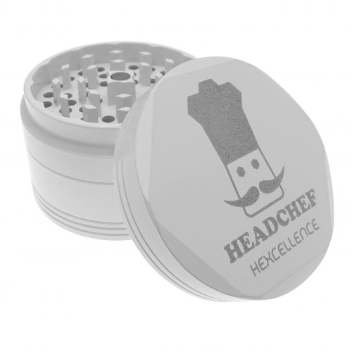 Headchef Hardcore Grinder 62mm 4 Part Whiteout Open Top GRHC075 scaled