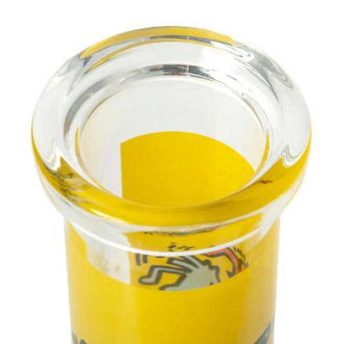 Yellow Glass Water Pipe by Keith Haring Smokers Choice UK