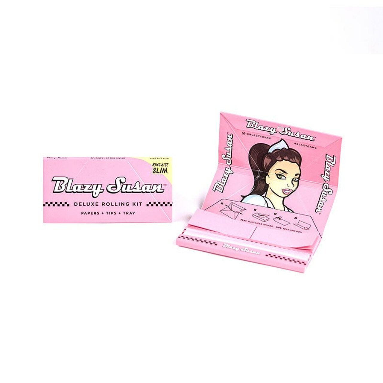 BLAZY SUSAN King Size Papers With Tips And Tray Deluxe Smokers Choice UK