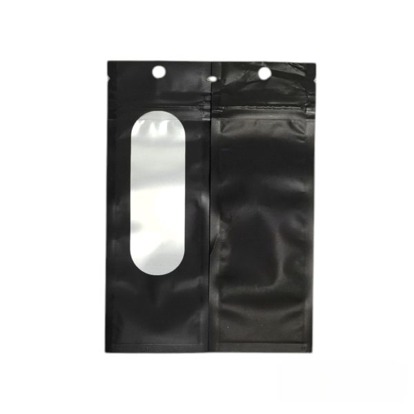 PLAIN BLACK MYLAR BAG FOR VAPE