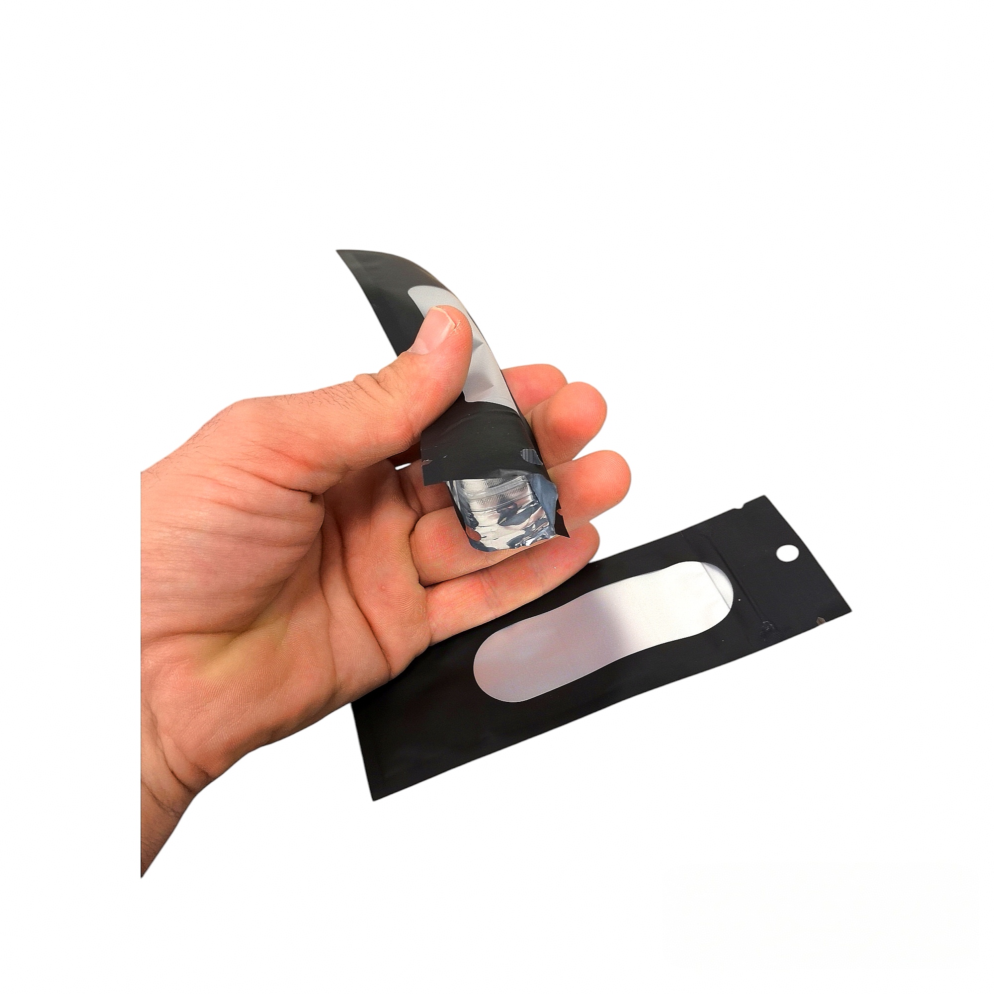 PLAIN BLACK MYLAR BAG FOR VAPE - Image 2