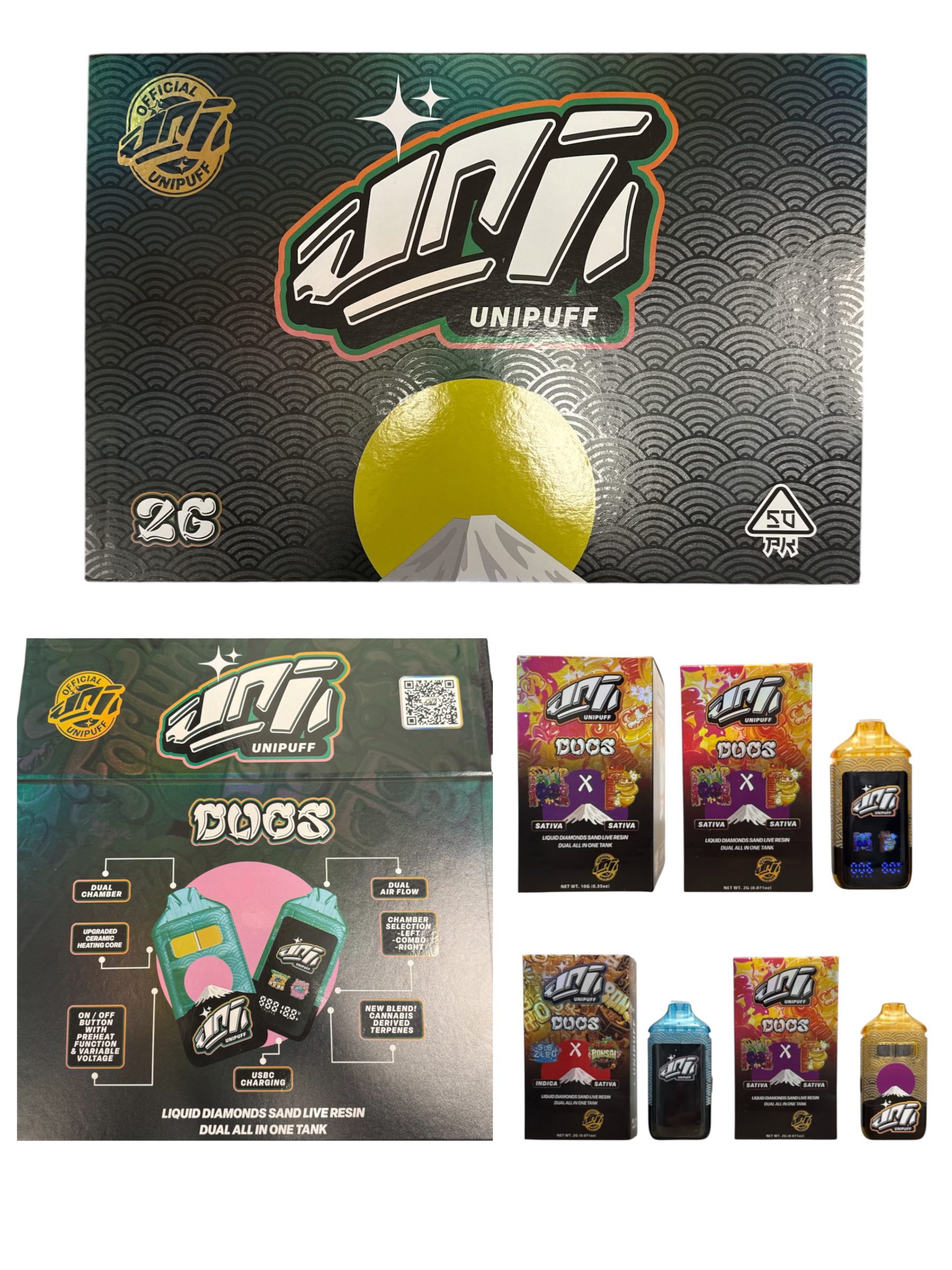 UNI PUFF DUOS (2ML EMPTY)
